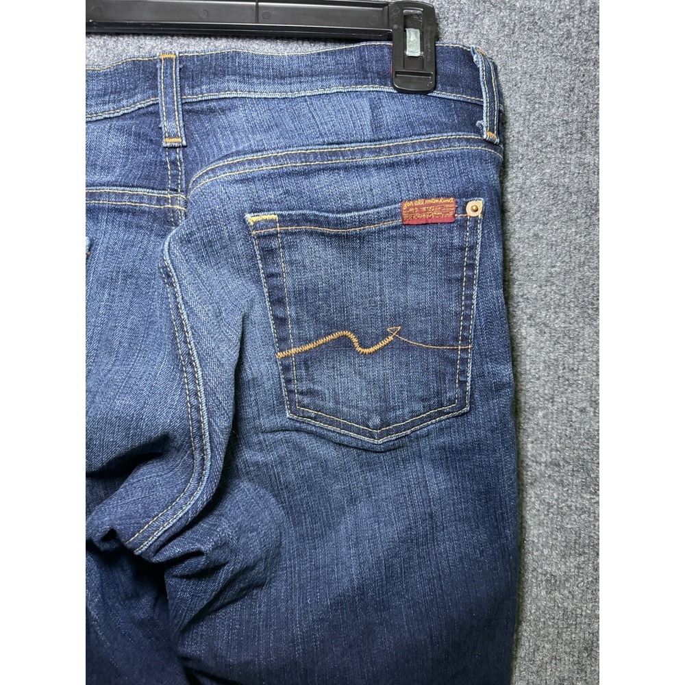 Seven for all mankind jeans women Flare Size 30 Dark Wash - Picture 5 of 9